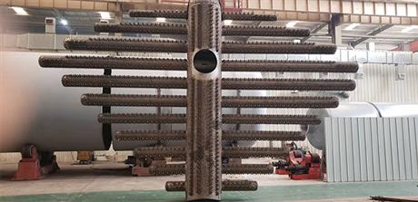 分布管-噴砂除銹加工前